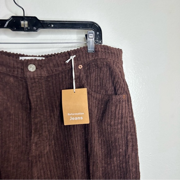 NWT Reformation 100% Organic Cotton Preston Baggy Straight Corduroy Pant 31 - Picture 3 of 14